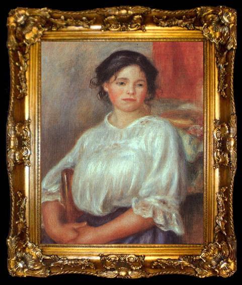 framed  Pierre Renoir Young Girl Seated, ta009-2